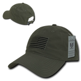 United States Tonal USA Flag Relaxed Fit Olive Drab Tactical Hat, Military Cap by Rapid Dominance